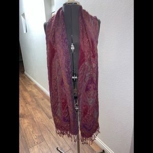 Purple and Pink Paisley Scarf